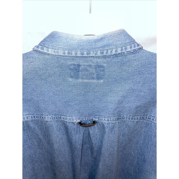 Marlboro Country Store Men’s Heavy Chambray Shirt Size XL Blue Outdoors Workwear - Picture 9 of 12